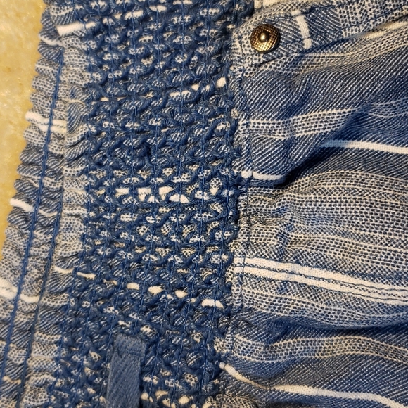 Rewash Linen Blend Stripe¹ Wide Leg Pants Sz M - Picture 8 of 14